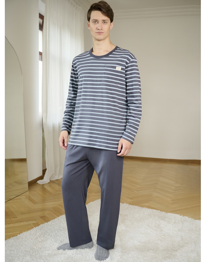 5018PCC Мужская пижама (Дл.рукав+брюки) 5018PCC Мужская пижама (Дл.рукав+брюки)